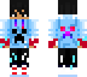 blue-white-red gamer boy