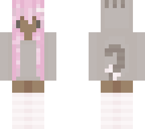 derpy blk girl cat hoodie (pink hair)