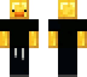 duckie with black t shirt and pants