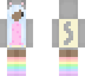 nyan cat blk girl (blue hair)