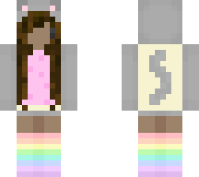 nyan cat blk girl (brown hair)
