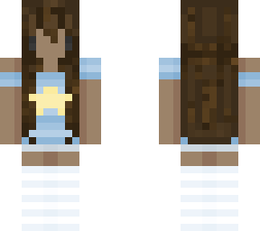 star blk girl (brown hair and blue socks)