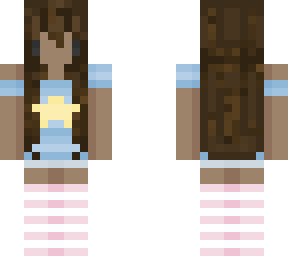 star blk girl (brown hair and pink socks)