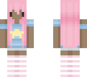 star blk girl (pink hair and pink socks)