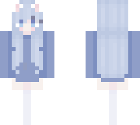 pastel blue cat girl <3