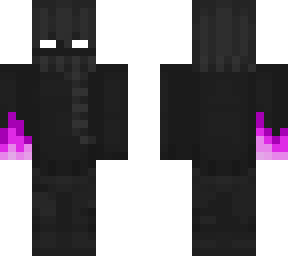 qmpl80 it for you-minecraft black skin with a purpal hand