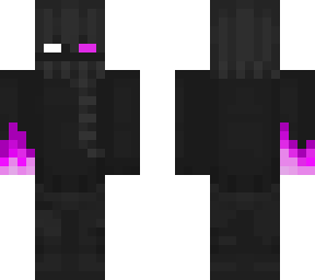 qmpl80 it for you-minecraft black skin with a purpal hand
