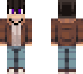 fuanho brown jackect eyes purple
