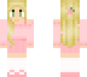 pastel pink blonde girl