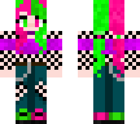 pink and green cat