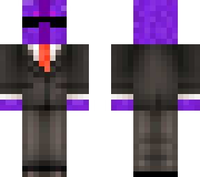 purple blob in a suit. with sunglasses