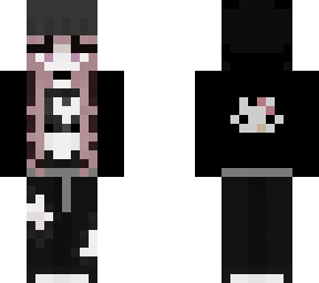 cute grunge with pink and black hair + hello kitty
