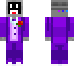my skin with a purple suit