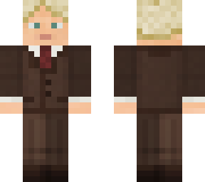 brown pinstripe suit