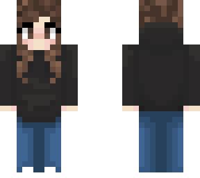 girl w/ black hoodie and headphones
