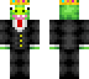 green pig with a crown