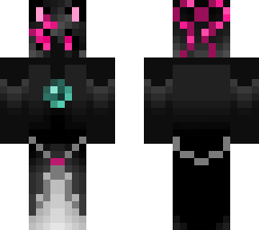 huy enderyt cat girl short hair angry eyes (dark ender princess)