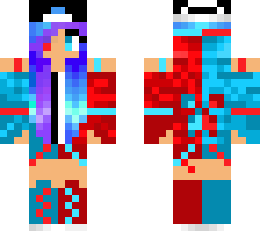 red and blue
