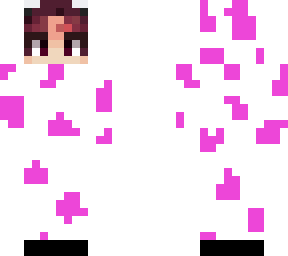 tanjiro kamado disguised as a pink cow