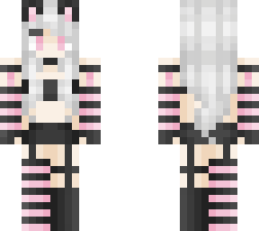 black and pink cat girl