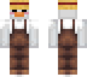 duck with straw hat