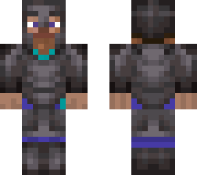steve in long sleeve netherite armor