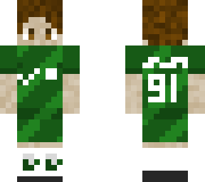 fcsg (sankt gallen) soccer player skin, #91, green soccer minecraft skin