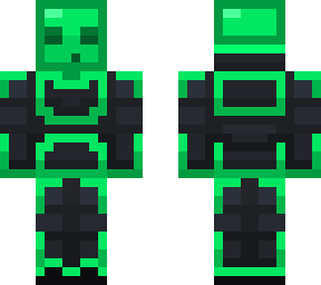 green neon armor slime