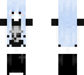 high blue haired girl