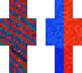 red & blue