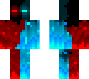 red and blue flame in dark
