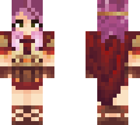 roman girl with pink hair