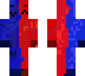 blue red