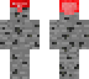 coal ore dude with ruby helmet