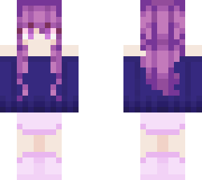 cozy purple girl