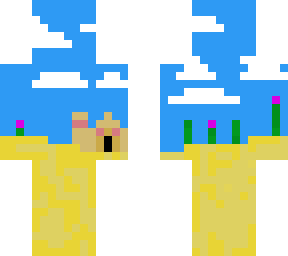 really basic desert with a desert temple.
