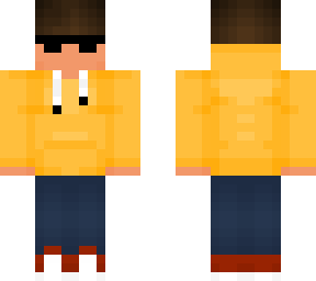 yellow hoodie with black sunglasses