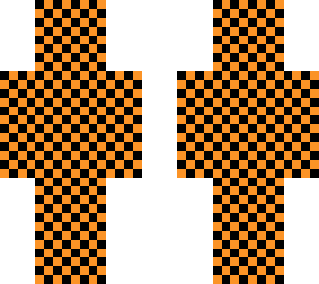 black & orange pixel