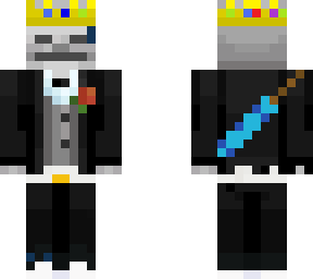 suited skeleton with sword