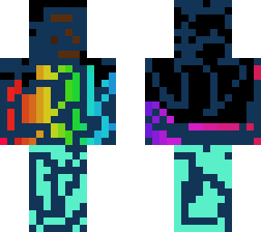 glitching rainbow girl