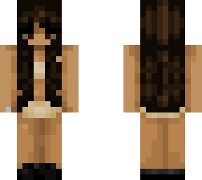 minimal girl skin brunette