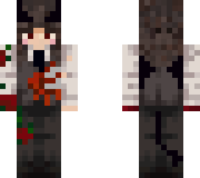 girl with a tie and roses