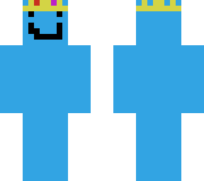 blue blob with crown