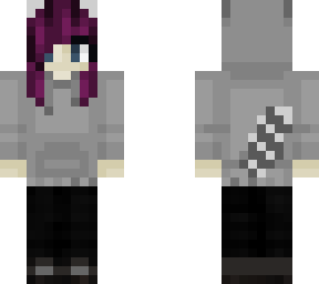 racoon hoodie (w/ purpley pink hair)