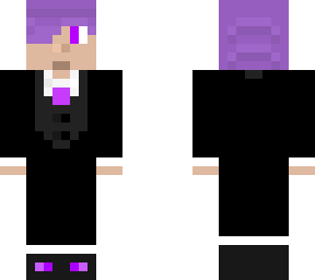 suit with purple tie