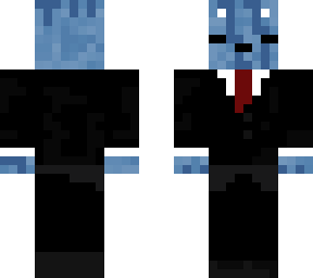 blue guy with a job
