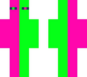hlaf pink half green feller