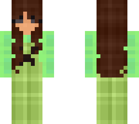 casual girl - minecraft overalls