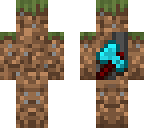 grass block with diamond axe