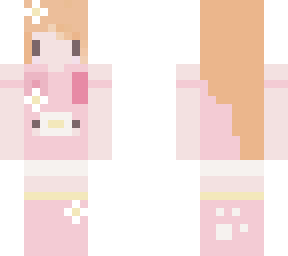 chibi girl my melody (flowers)